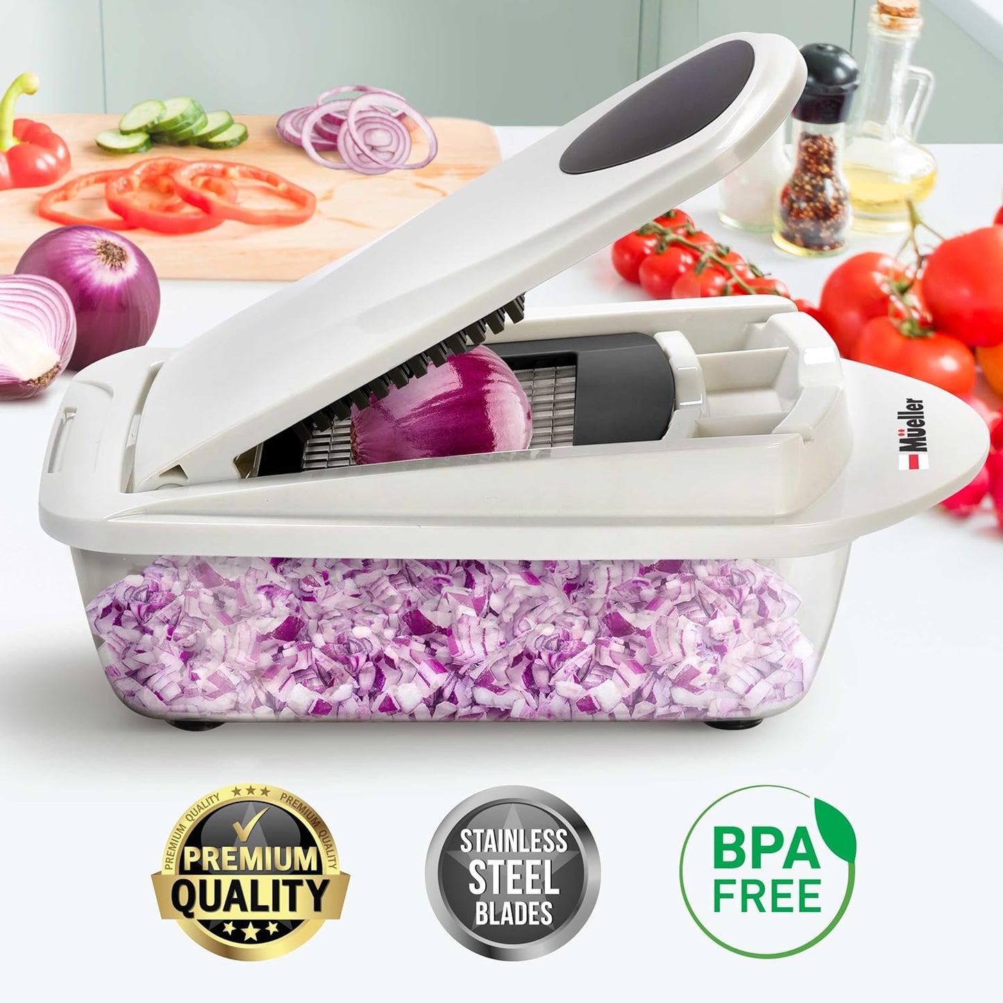 10-In-1, 8 Blade Vegetable Chopper