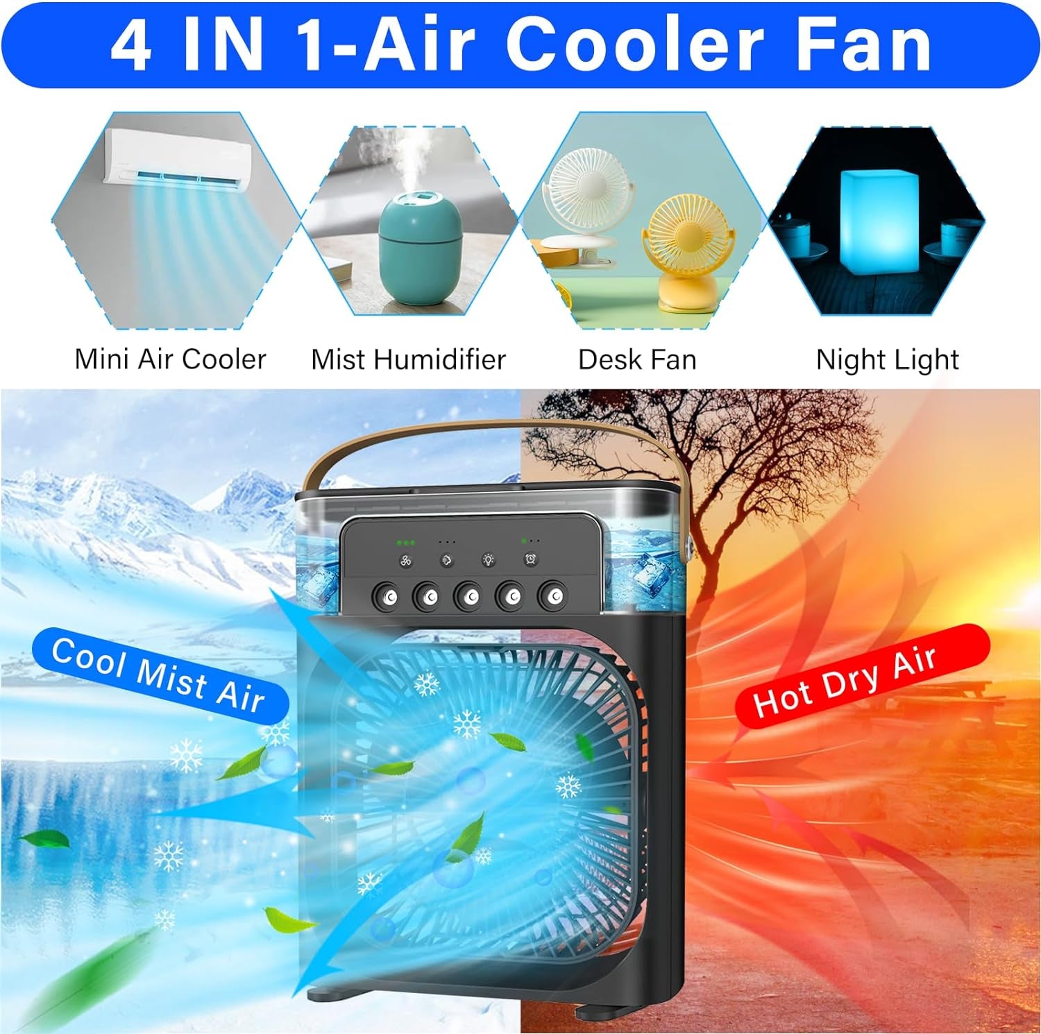 Portable Sound Suppressed Misting Fan/Air Conditioner 