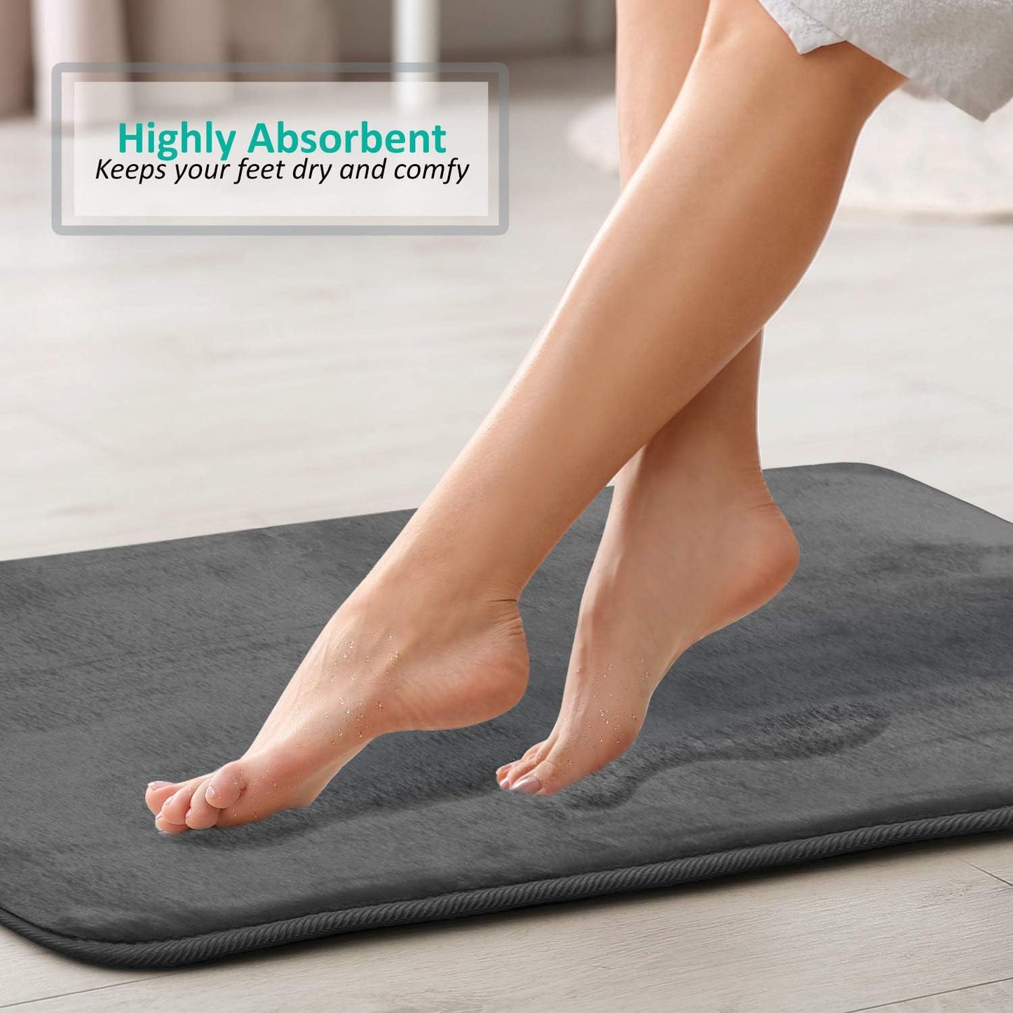 AquaLux UltraSoft Absorable  Bathroom Rug