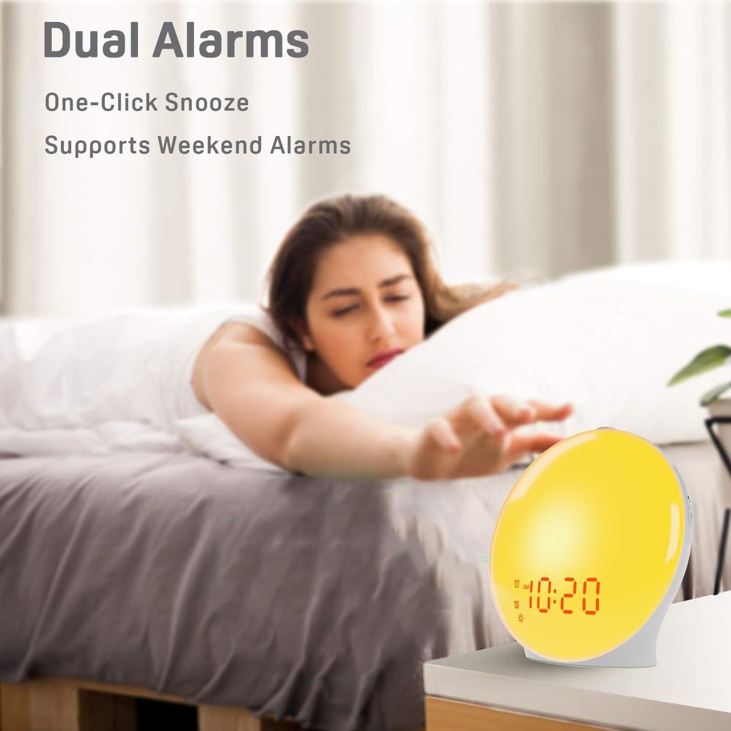 Stimulating Sunrise Alarm Clock For Kids (7 Colors & 7 Natural Sounds)