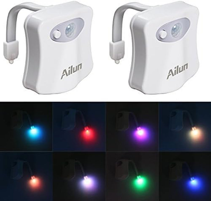 Motion Sensor Activated LED Toilet Night Light (8 Colors)