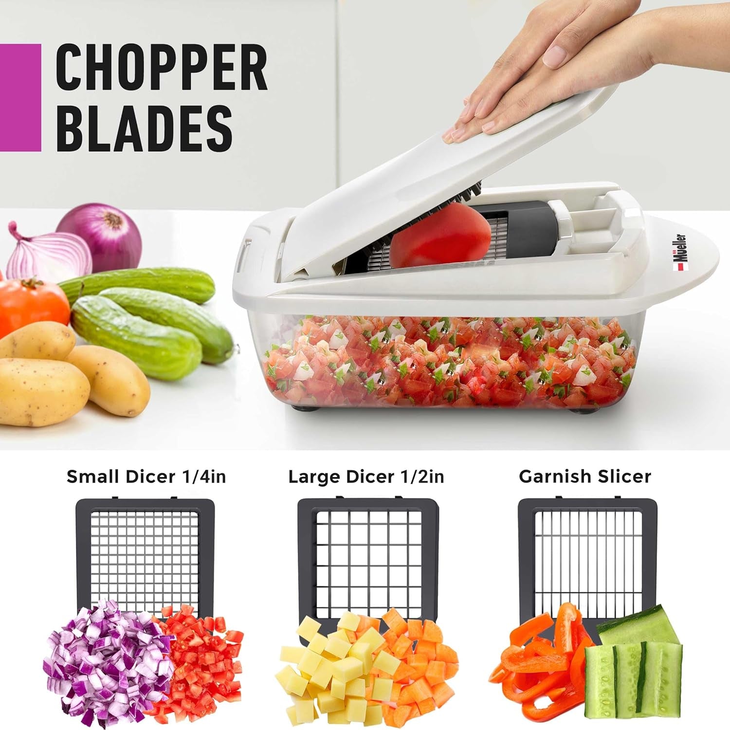 10-In-1, 8 Blade Vegetable Chopper