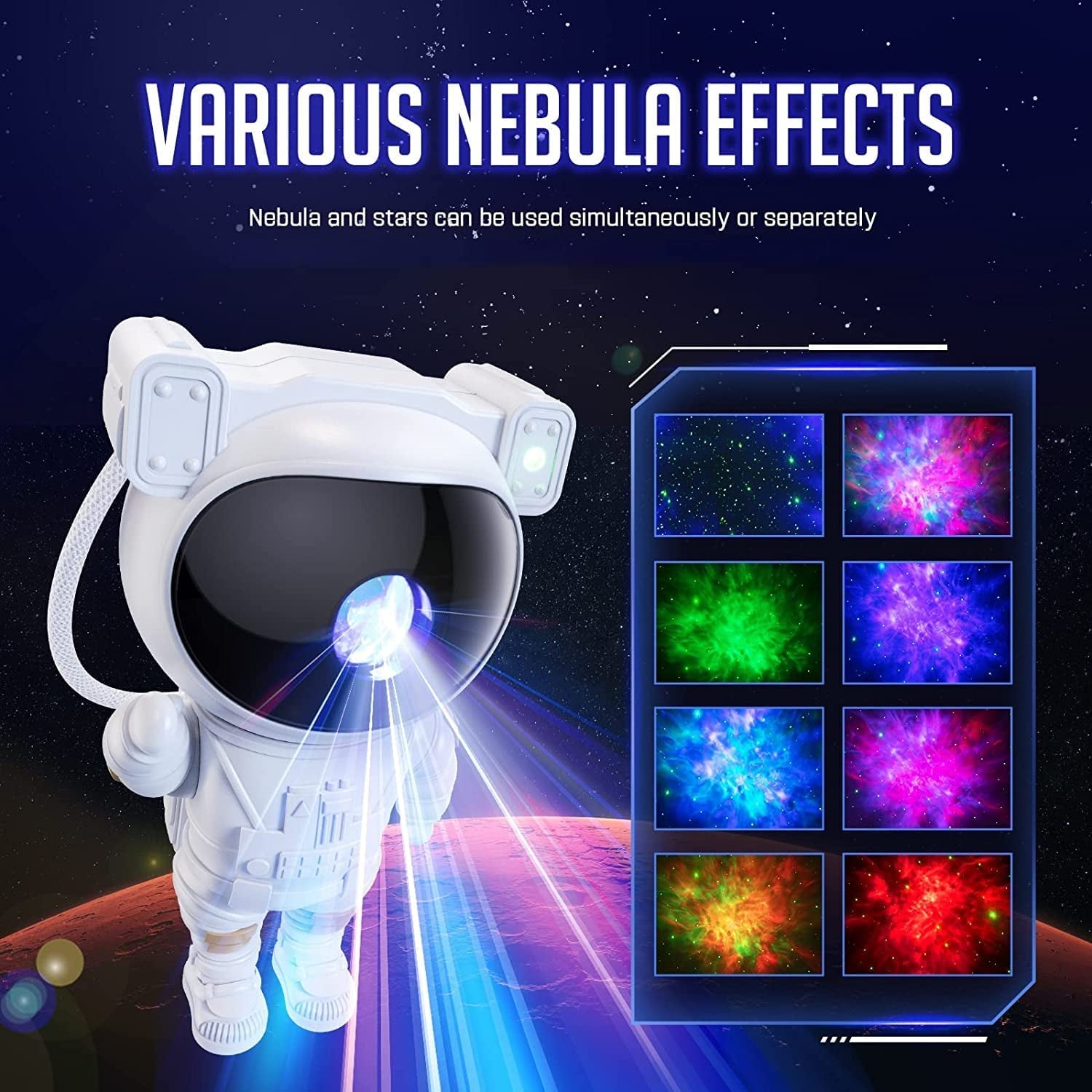  LED Astronaut Galaxy Star Projector Night Light 