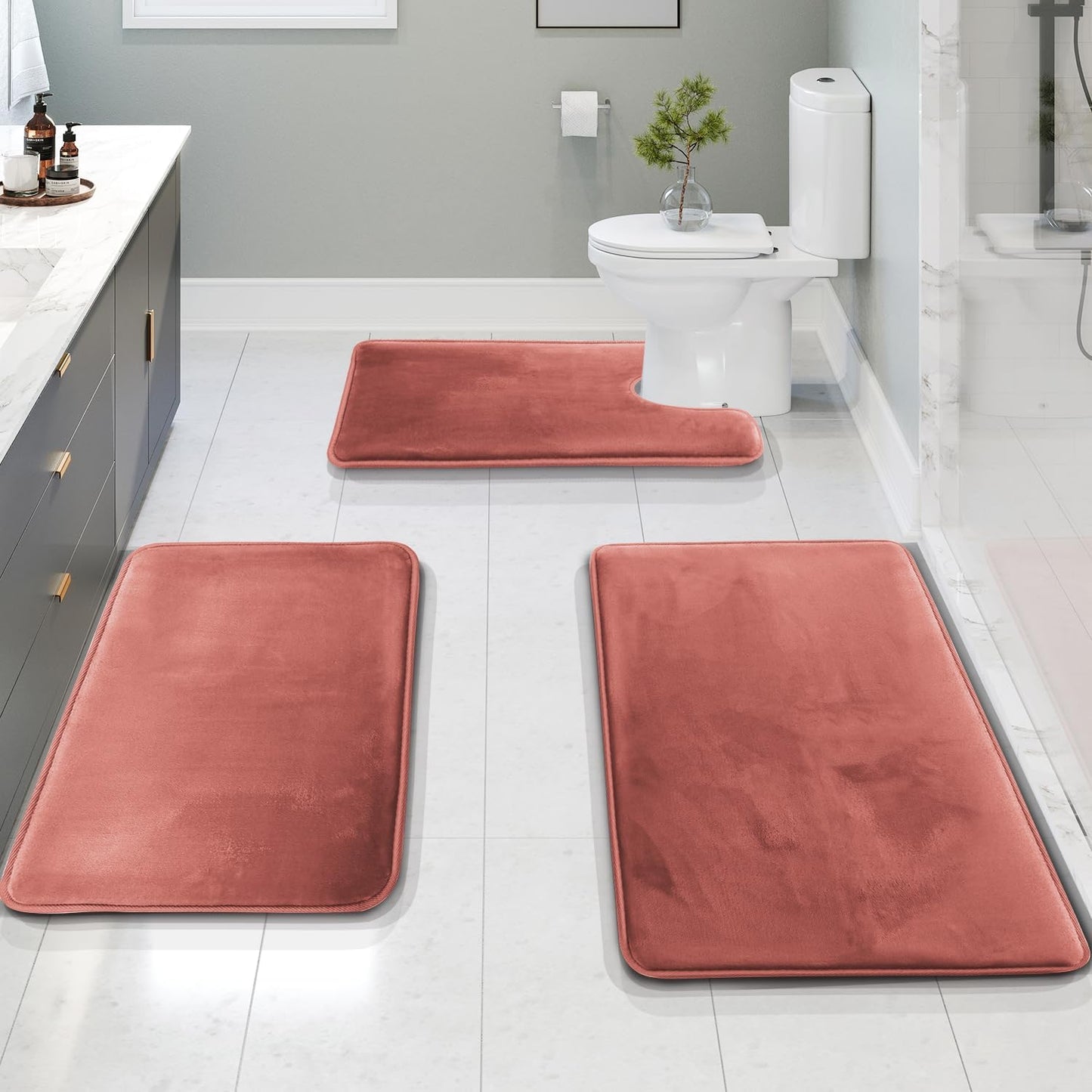 AquaLux UltraSoft Absorable  Bathroom Rug