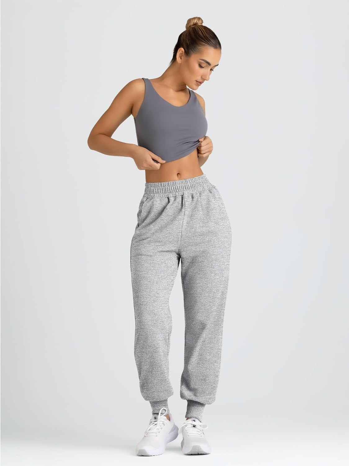 Womens Fall Trendy High Waisted Baggy Sweatpants 