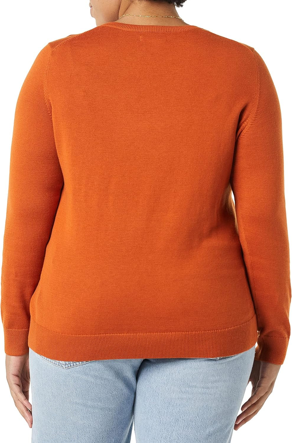 Women's Long-Sleeve Lightweight Crewneck Sweater (Available in plus Size)