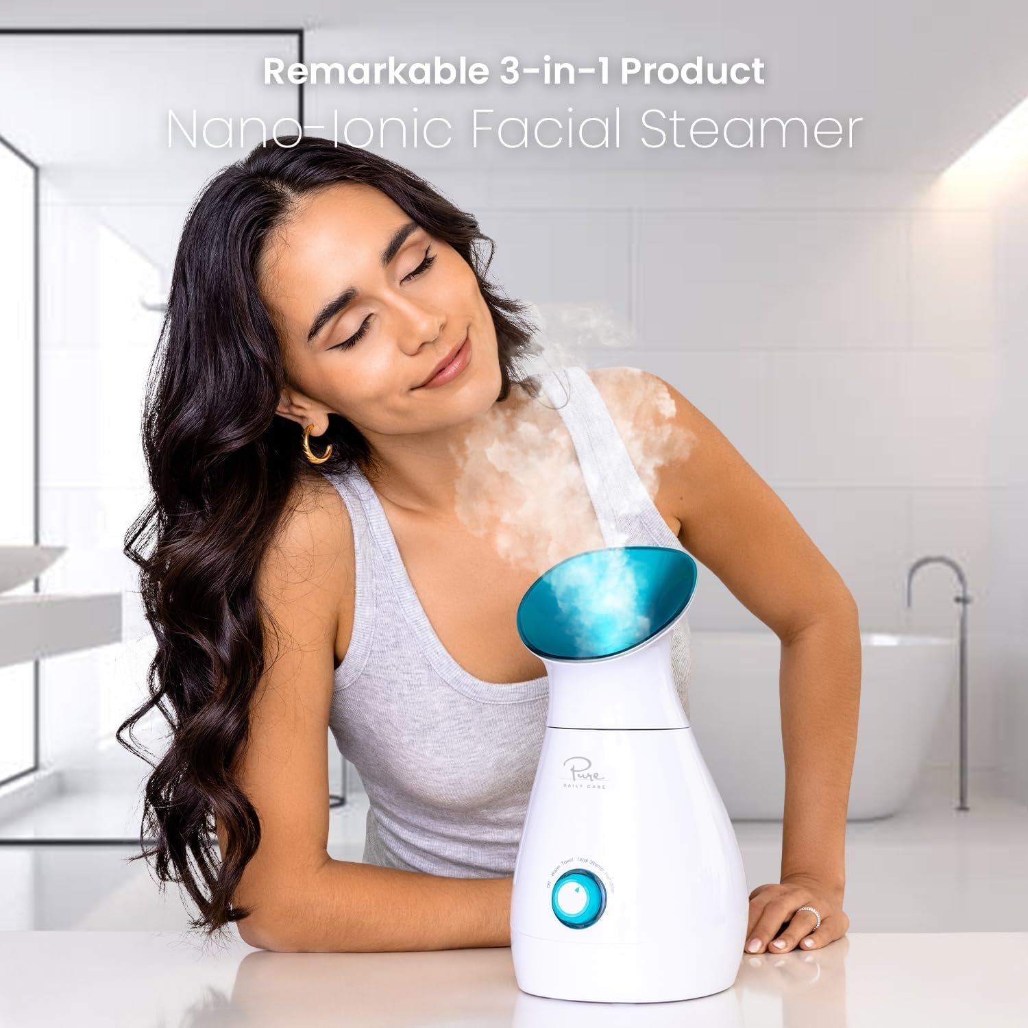 HyrdoGlow 3-In-1 Nano Ionic Facial Steamer