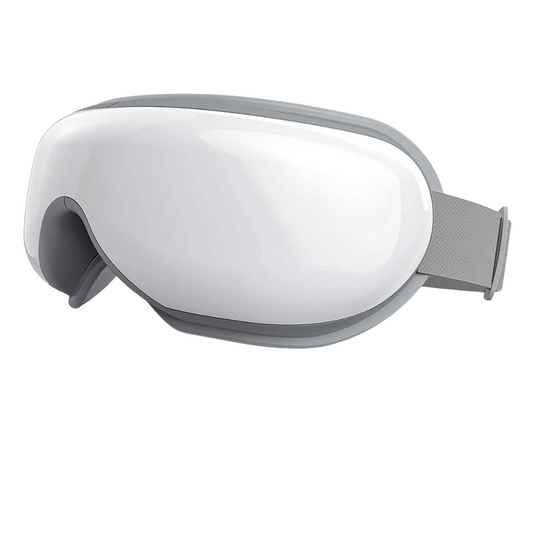 Smart eye massager with heat, Bluetooth music, and adjustable compression for stress relief and relaxation"