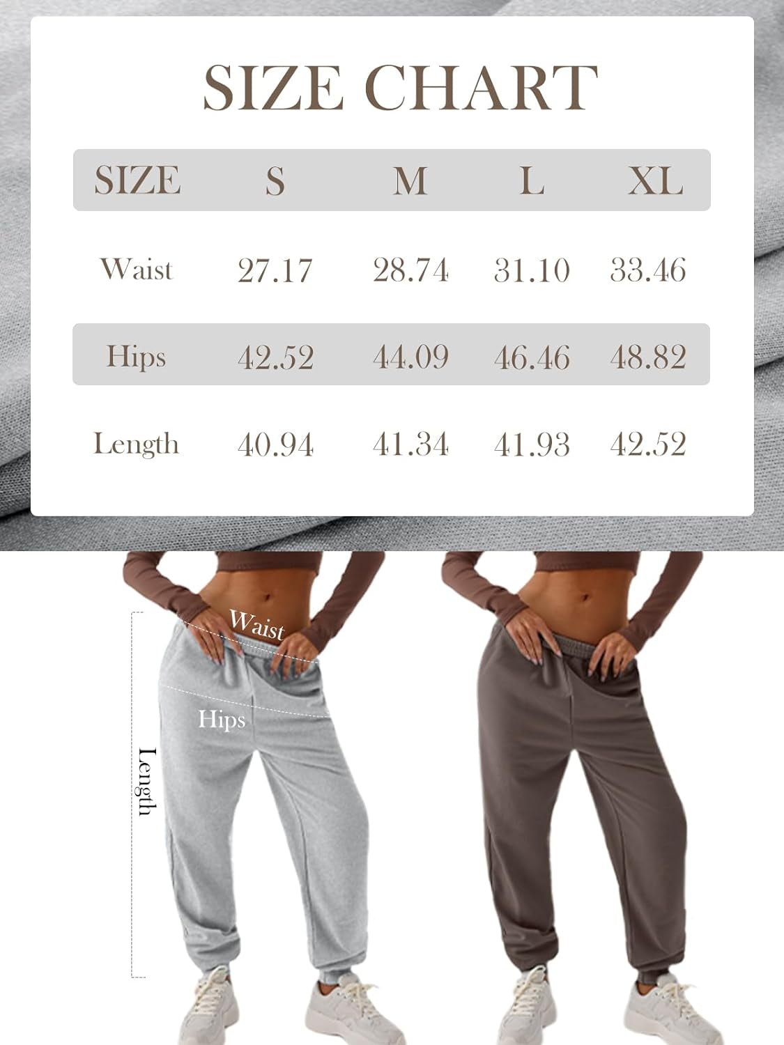 Womens Fall Trendy High Waisted Baggy Sweatpants 