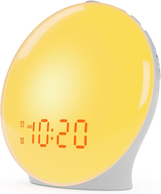 Stimulating Sunrise Alarm Clock For Kids (7 Colors & 7 Natural Sounds)