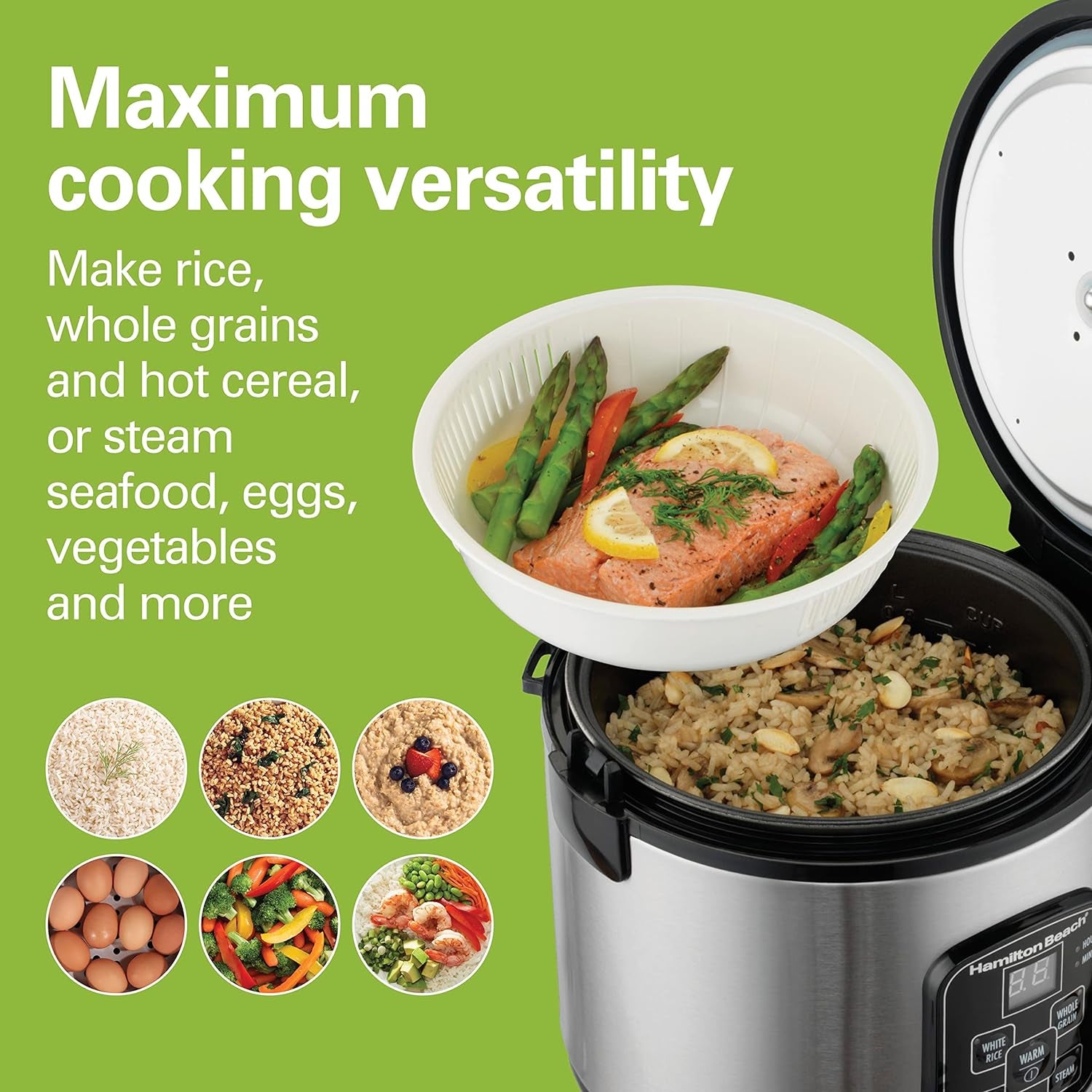 GrainMaster - Digital Programmable Rice Cooker (Stainless Steel)