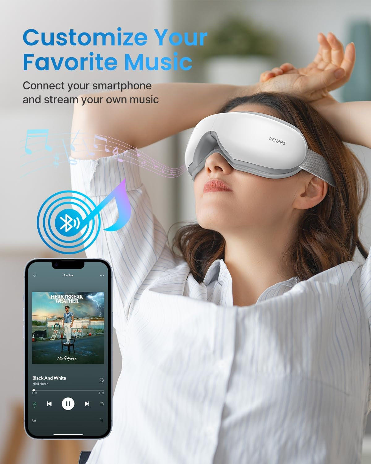 Heated/Bluetooth Music Portable Smart Eye Massager 