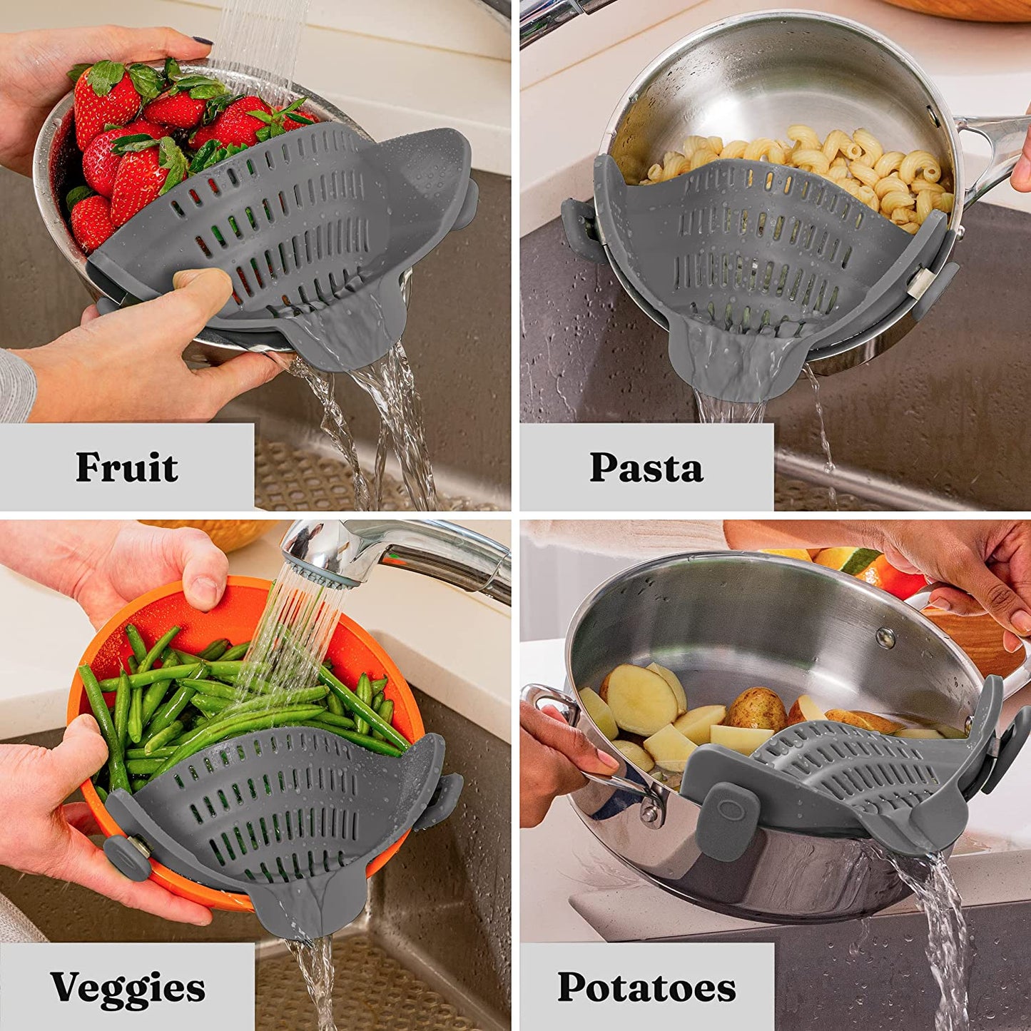 Thermal Resistant Silicone Colander