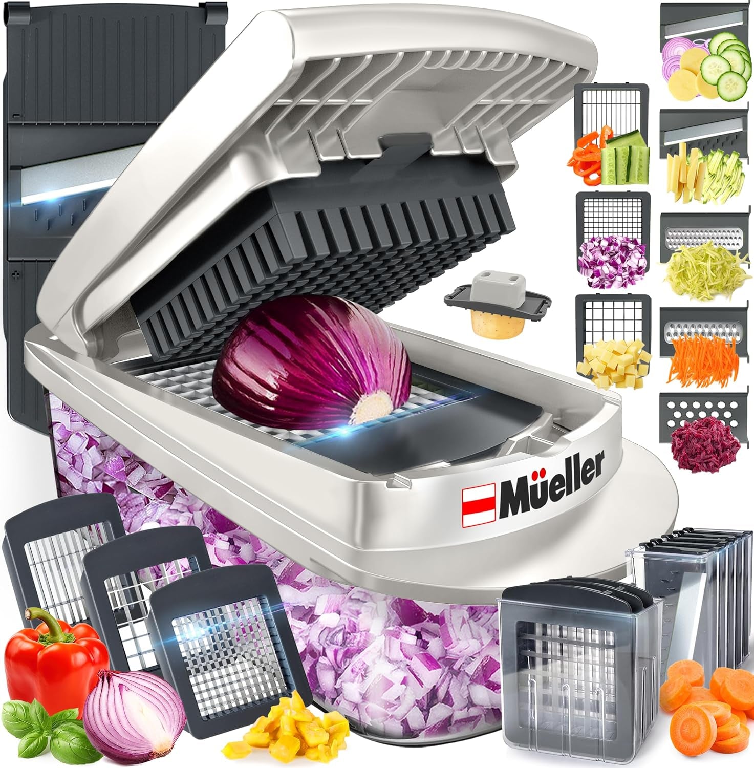 10-In-1, 8 Blade Vegetable Chopper